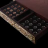 Нарды из натурального камня с позолотой. Златоуст 65х65 см.