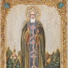 Икона из морёного дуба "Сергий Радонежский" 21х29 см.