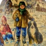 Пасхальное яйцо на подставке "Русская зима".
