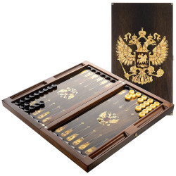 Янтарные нарды "Герб Российской Федерации" (эксклюзив).