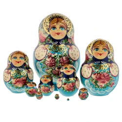 Матрешка "Цветы" 10 мест.