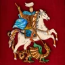 Панно настенное "Георгий Победоносец" в стиле Хохлома 65х80 см.