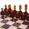 Шахматы с янтарными фигурами "Статус" 37х37 см.
